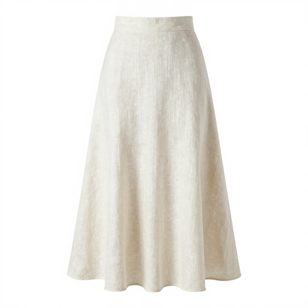 White Linen Midi Skirt
