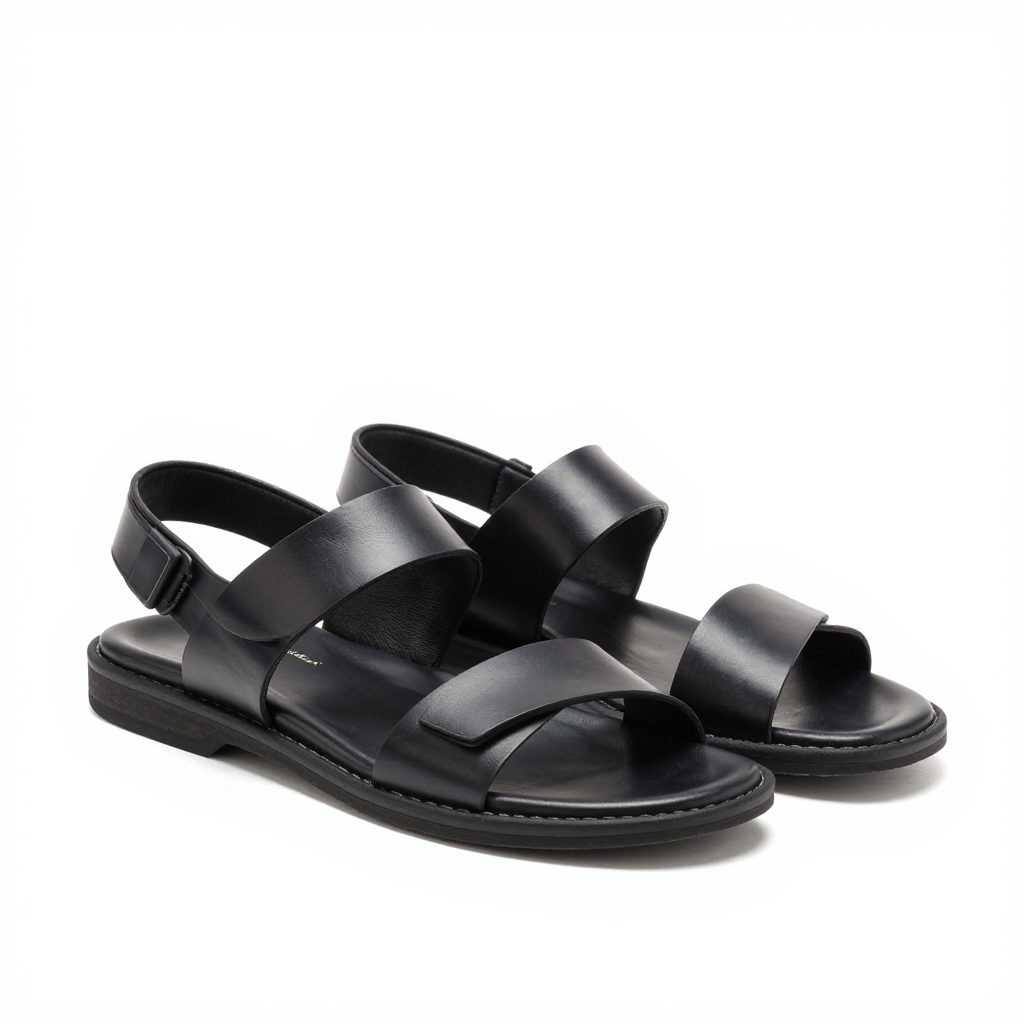Midnight Leather Sandal