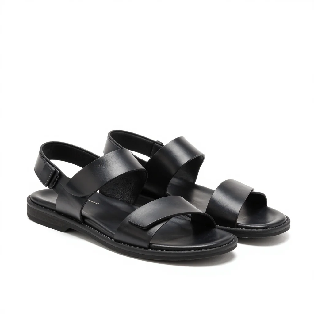 Midnight Leather Sandal