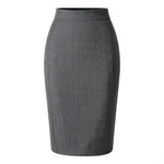 Gray Flannel Pencil Skirt - 5