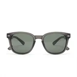 Modern Matte Gray Rounded Square Frame Sunglasses with Polarized Lenses - 3