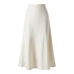 White Linen Midi Skirt - 5