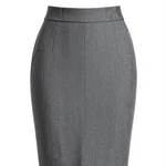 Gray Flannel Pencil Skirt - 3