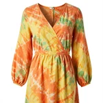 Tie-Dye Wrap Dress - 6