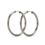 Sleek Titanium Hoop Earrings - 2