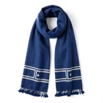 Wool Blend Scarf with Geometric Pattern for Modern Style and Elegance - 4