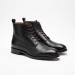 Urban Edge Men's Full-Grain Leather Dress Boots with Modern Polished Design - 5