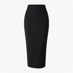 Black Wool Pencil Skirt - 5