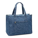 Retro Cotton Denim Tote - 1