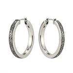 Tribal Pattern Hoop Earrings - 2