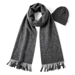 Wool Blend Scarf with Fringe - 2