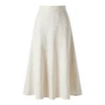 White Linen Midi Skirt - 4